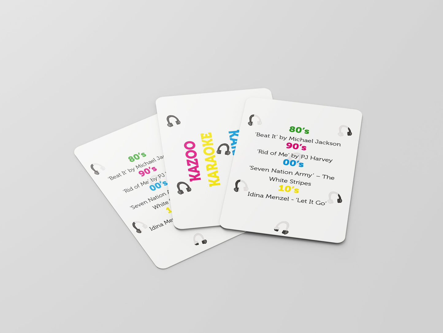 Kazoo Karaoke Music Decades - 52 Cards with 192 Playful Prompts (Charades for Adults/Family, Christmas Game and Holiday Games)
