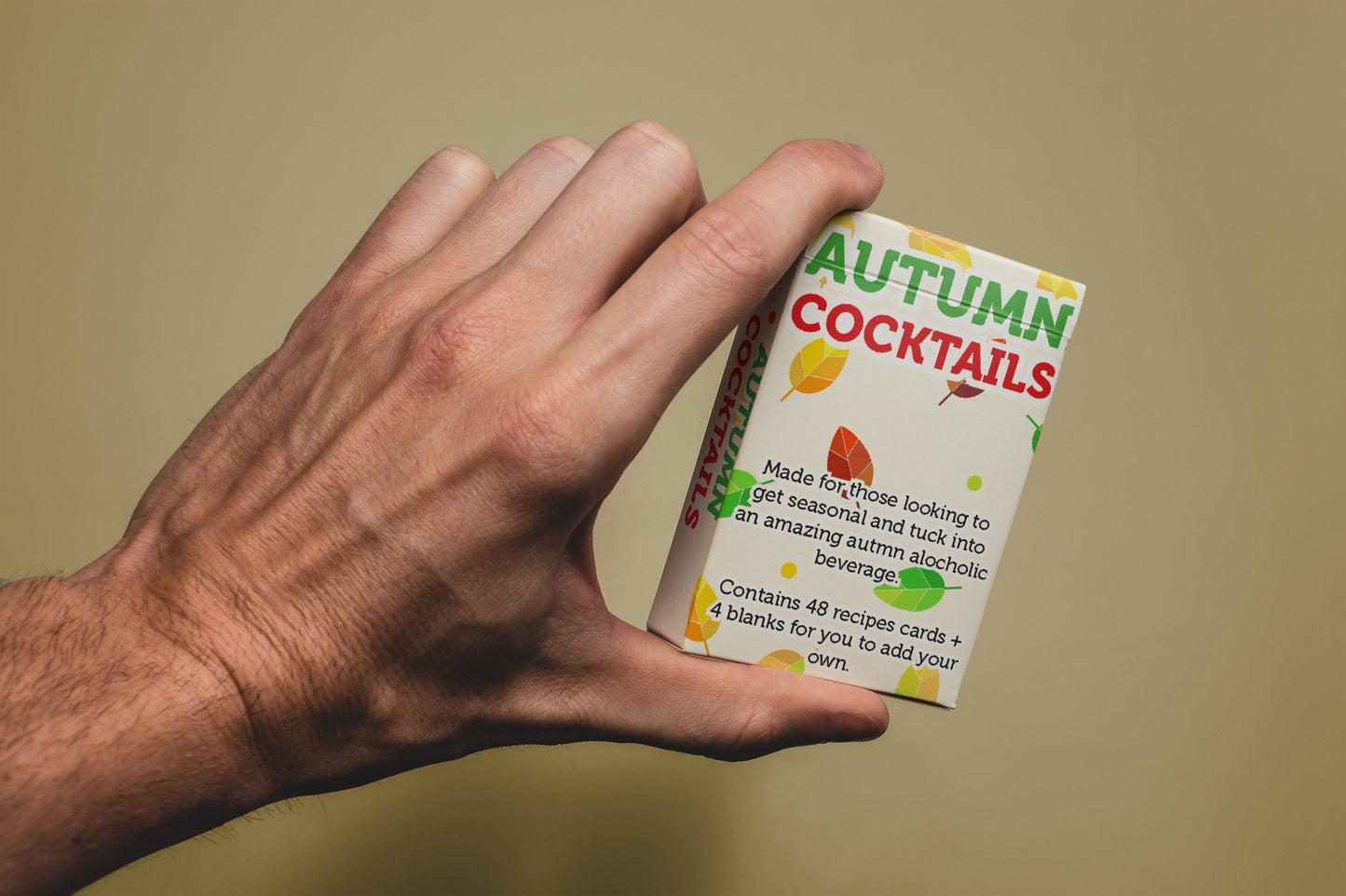 Autumn Cocktail Recipe Cards - Cocktail Making Card Pack with 52 Options - Date Night / Party