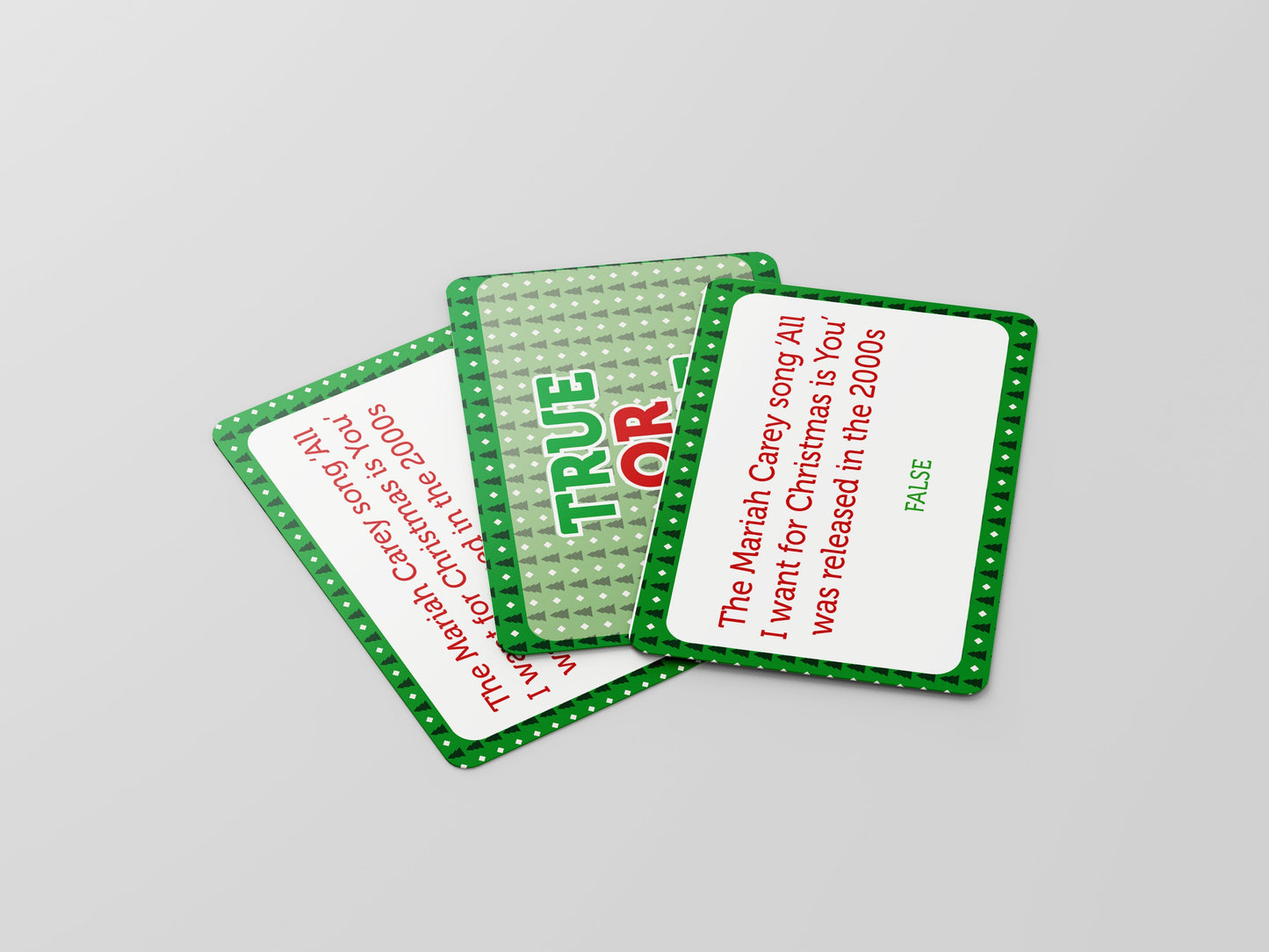 Christmas True or False - 52 Cards with Questions (Game for Adults/Family, Portable Camping, Christmas Game and Holiday Games)