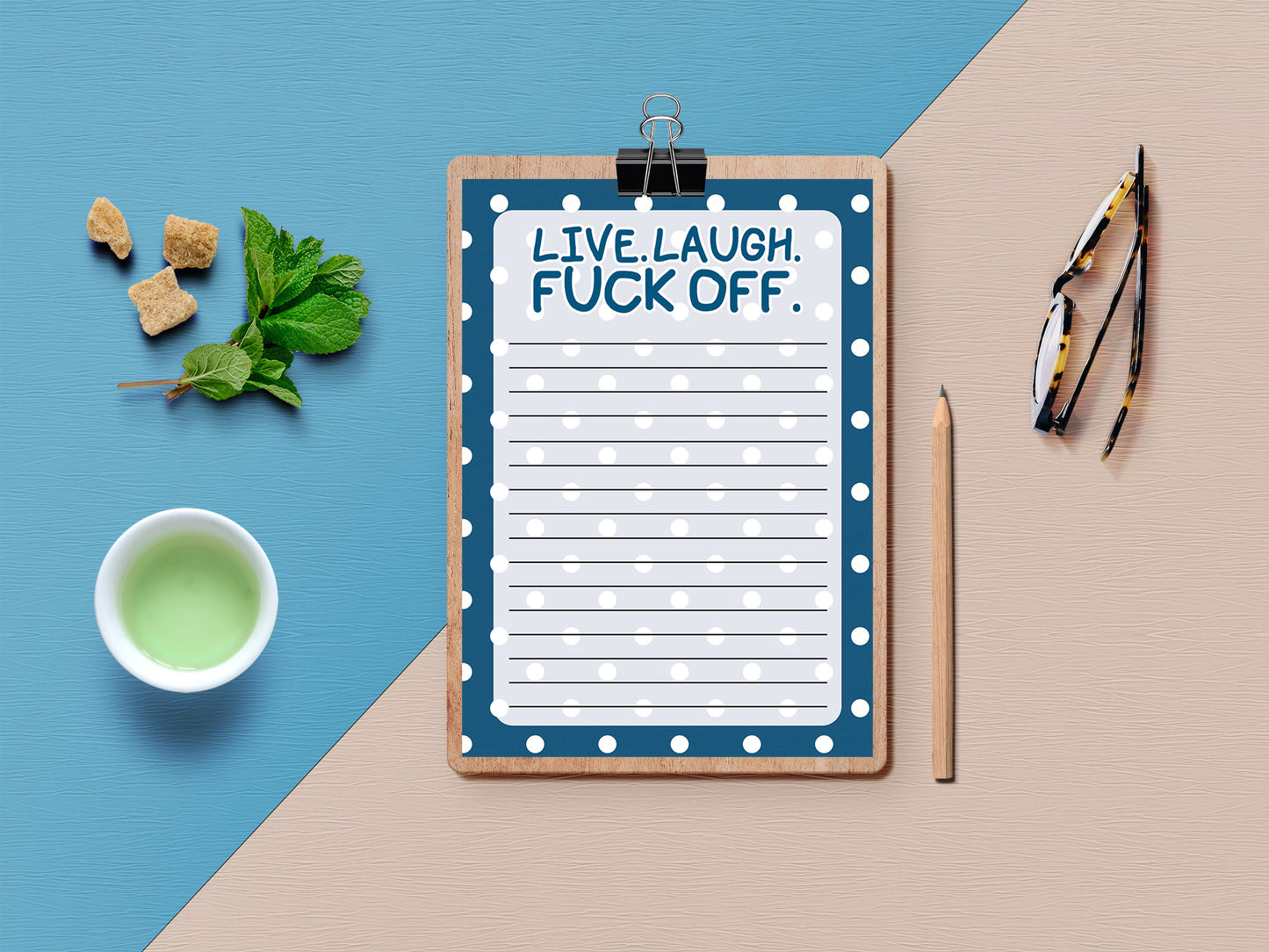 Live Laugh Fuck Off Pad | A6 Notepad, Stocking Filler / Birthday Gift