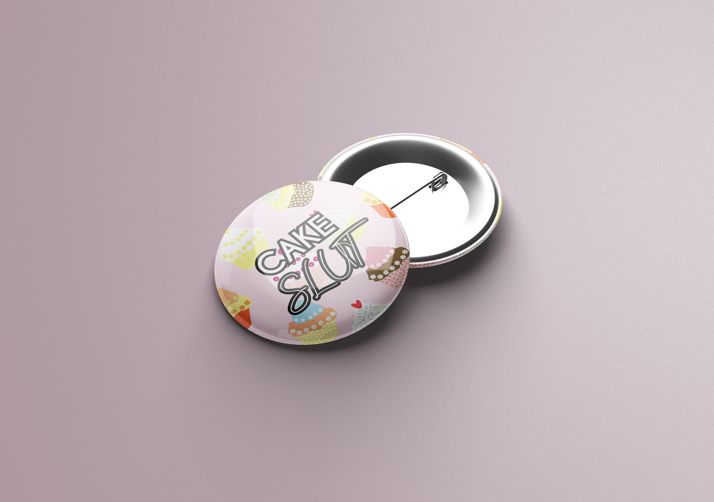 Cake Slut Badge - 32mm badge - Cake Lover Badge - Birthday Pin - Birthday Badge - Stocking filler