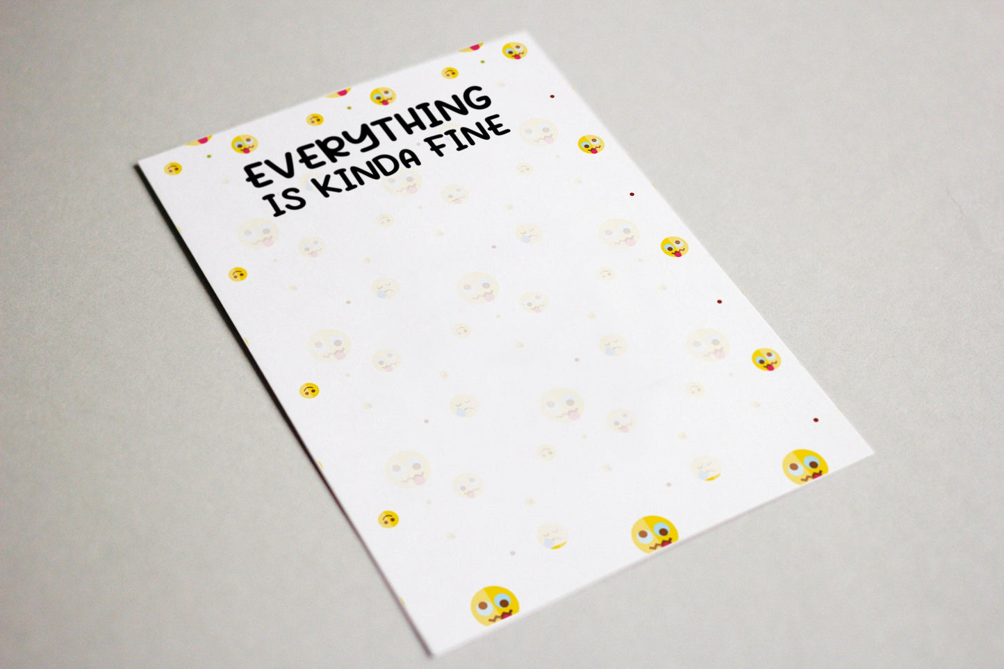 Everything is kinda fine Pad | A6 Notepad, Stocking Filler / Birthday Gift