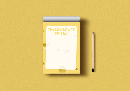 Cheese Lovers Notes Pad | A6 Notepad, Stocking Filler / Birthday Gift