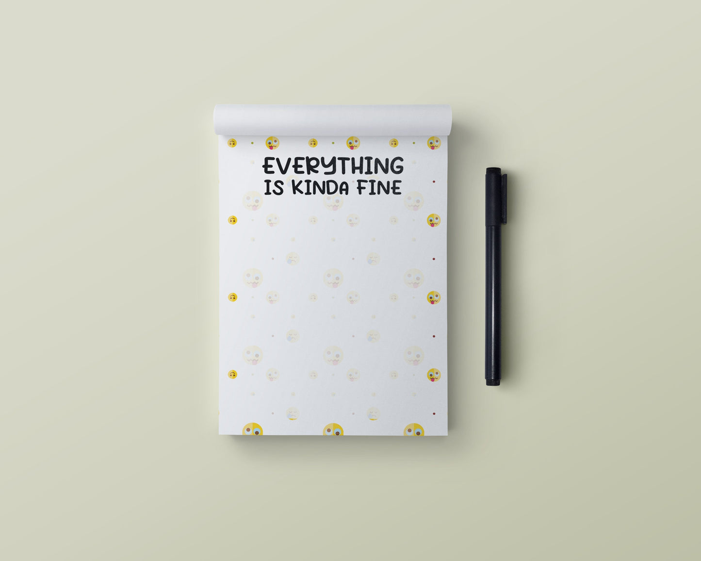 Everything is kinda fine Pad | A6 Notepad, Stocking Filler / Birthday Gift