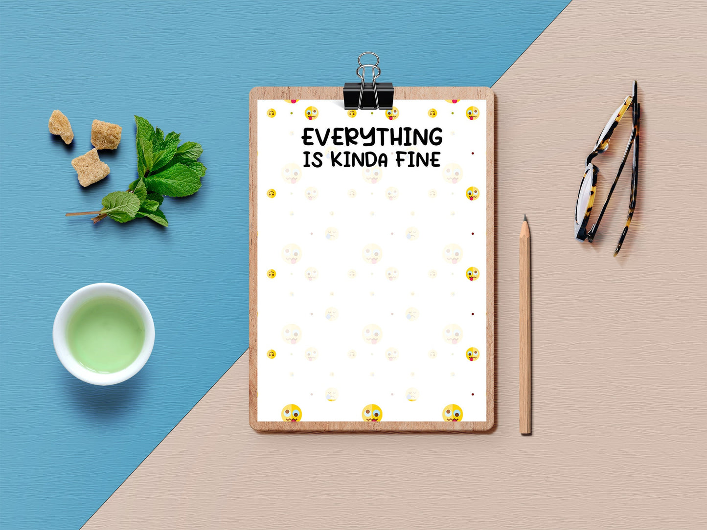 Everything is kinda fine Pad | A6 Notepad, Stocking Filler / Birthday Gift