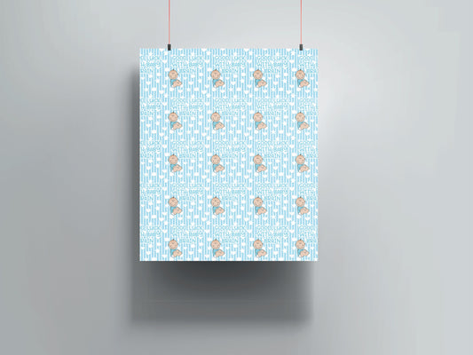 Good Luck With Baby Brain Wrapping Paper