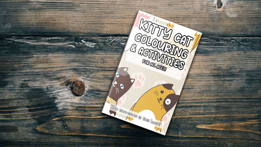 Kitty Cat Activity Book for All Ages! Adult and Kids Colouring/Activity Book, Stocking Filler / Birthday Gift