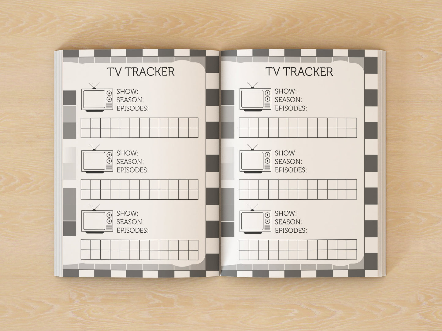 Tv Season/Episode Tracker Book! All Age Tv Show Tracker, Stocking Filler / Birthday Gift