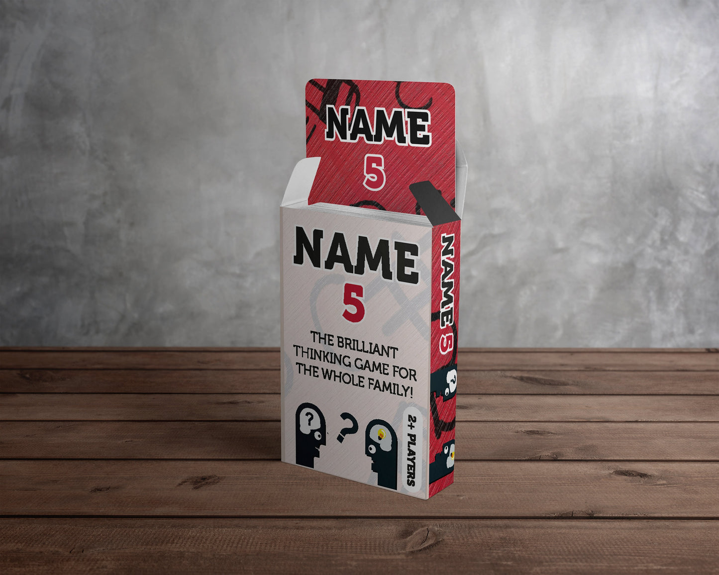 Name 5 Card Game - 52 Cards with 96 Playful Prompts (Family Game, Christmas Game and Holiday Games)