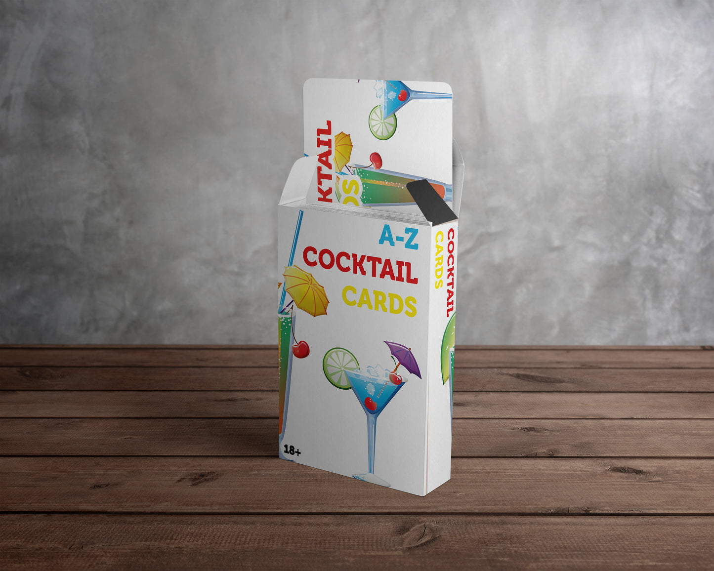 A-Z Cocktail Recipe Cards - Cocktail Making Card Pack with 52 Options - Date Night / Party