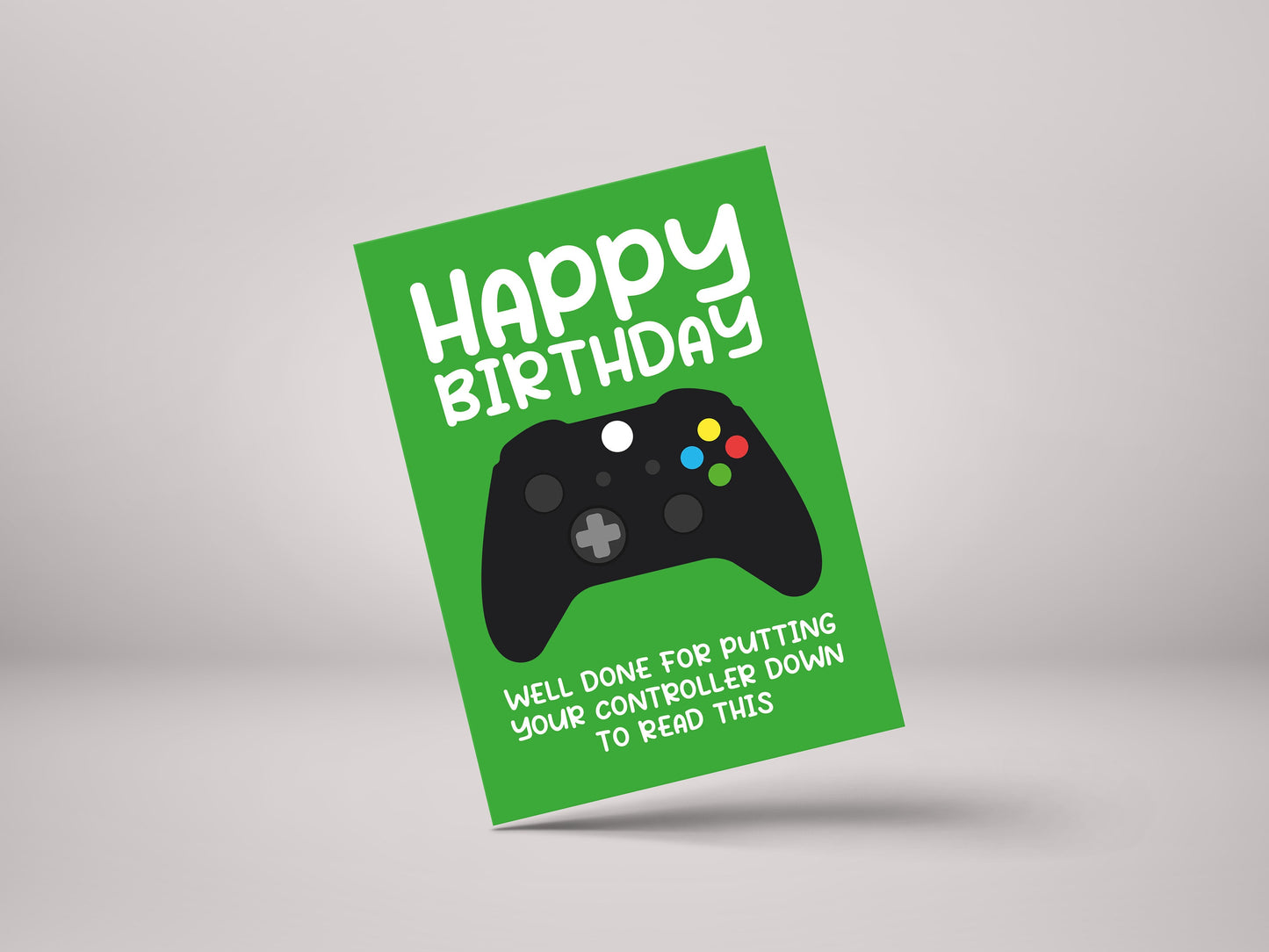 Happy Birthday Xbox Controller Down! - Funny Gamer Birthday Greeting Card - GC12