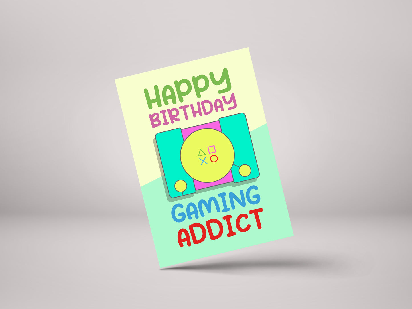 Happy Birthday Gaming Addict! - Funny Gamer Birthday Greeting Card - GC16