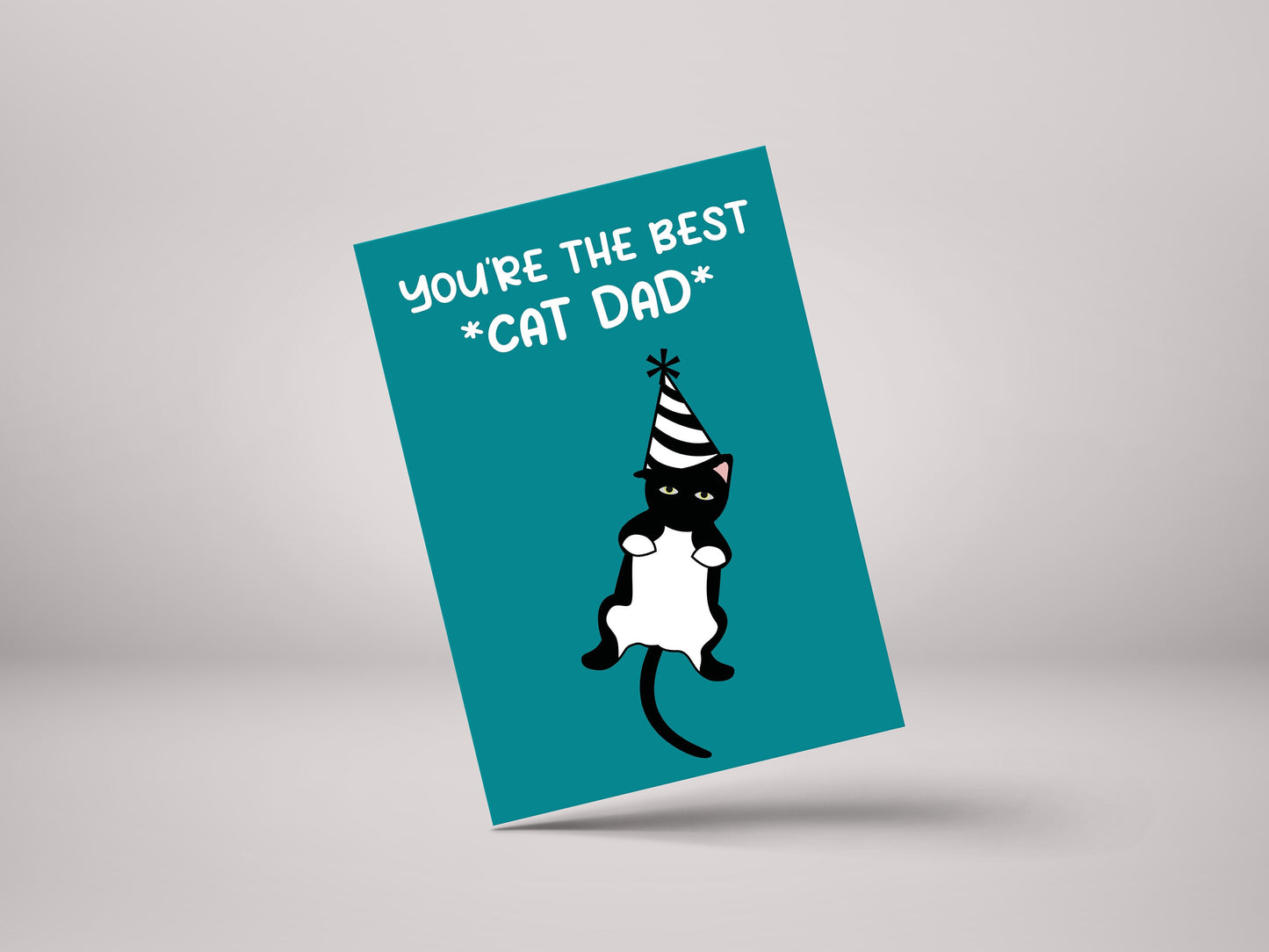 You're The Best Cat Dad! - Cat Owner Birthday Greeting Card - GC23