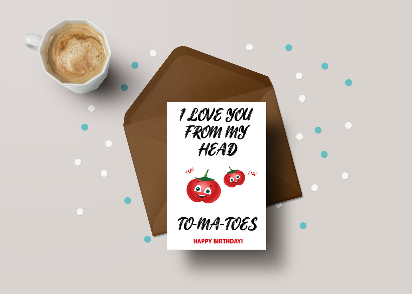 I Love You From My Head To My Toes Card! - Cheesy Birthday Greeting Card - GC26