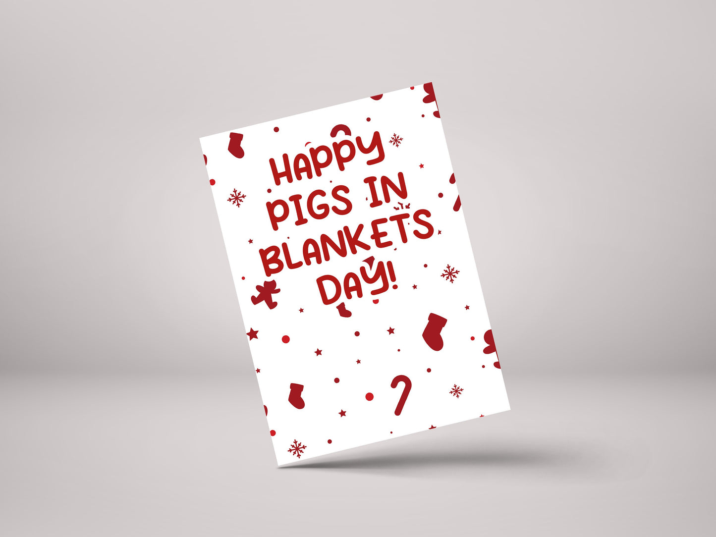 Happy Pigs In Blankets Day! - Funny Personalised Christmas Greeting Card - GCXM03