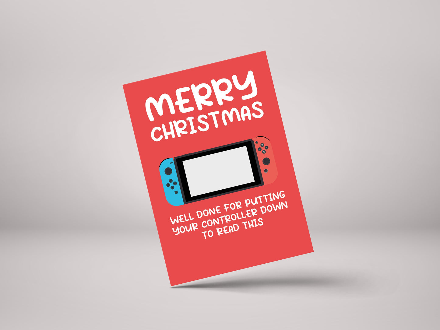 Merry Christmas Controller Down - Switch! - Funny Personalised Christmas Greeting Card - GCXM06