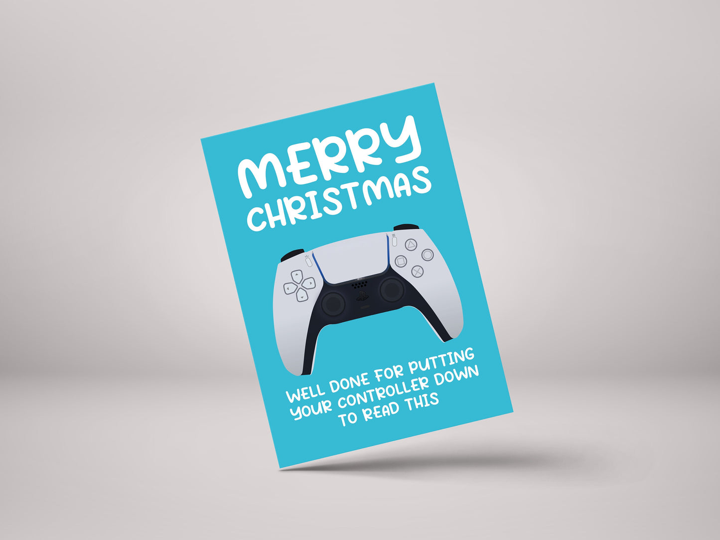 Merry Christmas Controller Down - PS5! - Funny Personalised Christmas Greeting Card - GCXM08