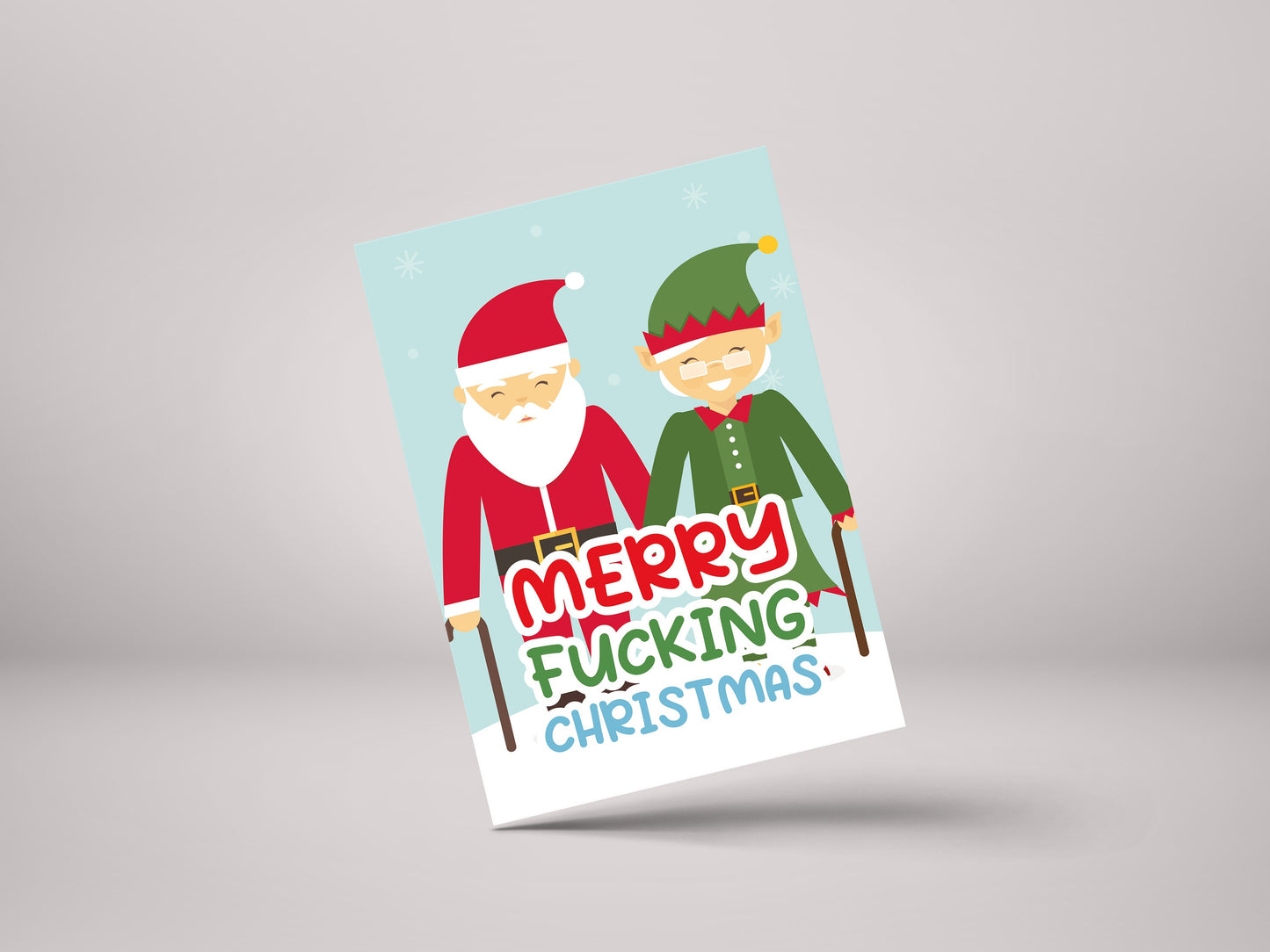 Merry Fucking Christmas! - Funny Personalised Friend Sibling Christmas Greeting Card - GCXM19