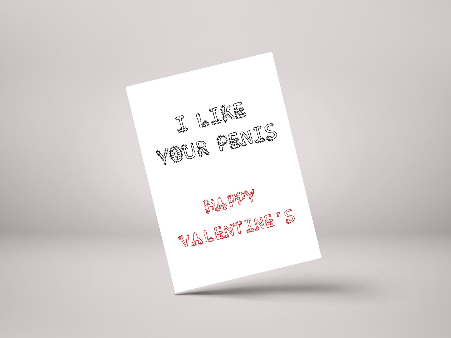 I Like Your Penis – Funny Rude Valentines Boyfriend / Fiance / Husband Greeting Card – GC64