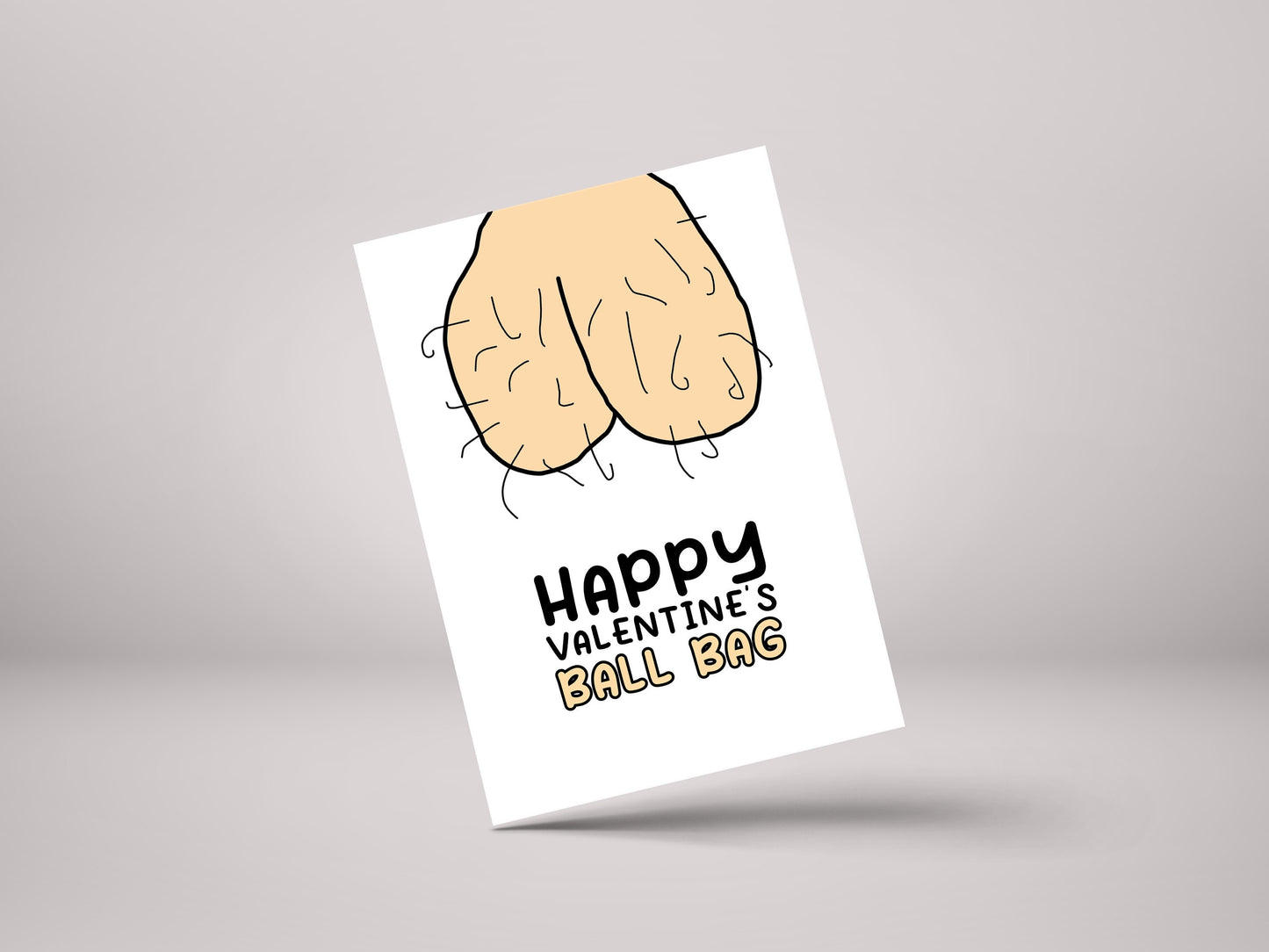 Happy Valentine's Ballbag! - Funny Rude Balls Valentines Greeting Card - GC118