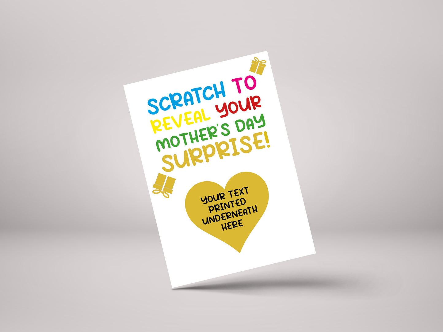 Scratch To Reveal Your Mother's Day Surprise! - Funny Personalised Mother's Day Greeting Card - GCXM125