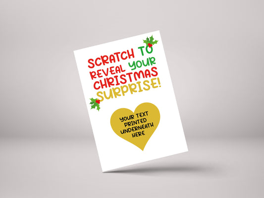 Scratch To Reveal Your Christmas Surprise! - Funny Personalised Christmas Greeting Card - GC123