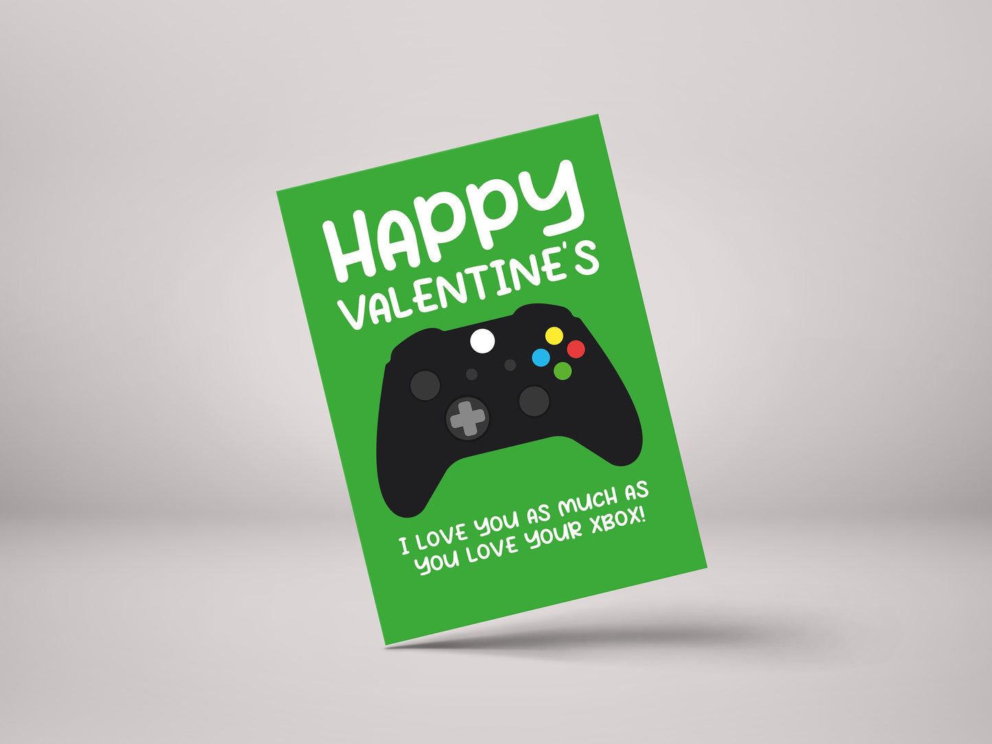 Happy Valentine's Xbox I Love You As Much As You Love Your Xbox! - Funny Gamer Valentines Greeting Card - GC55