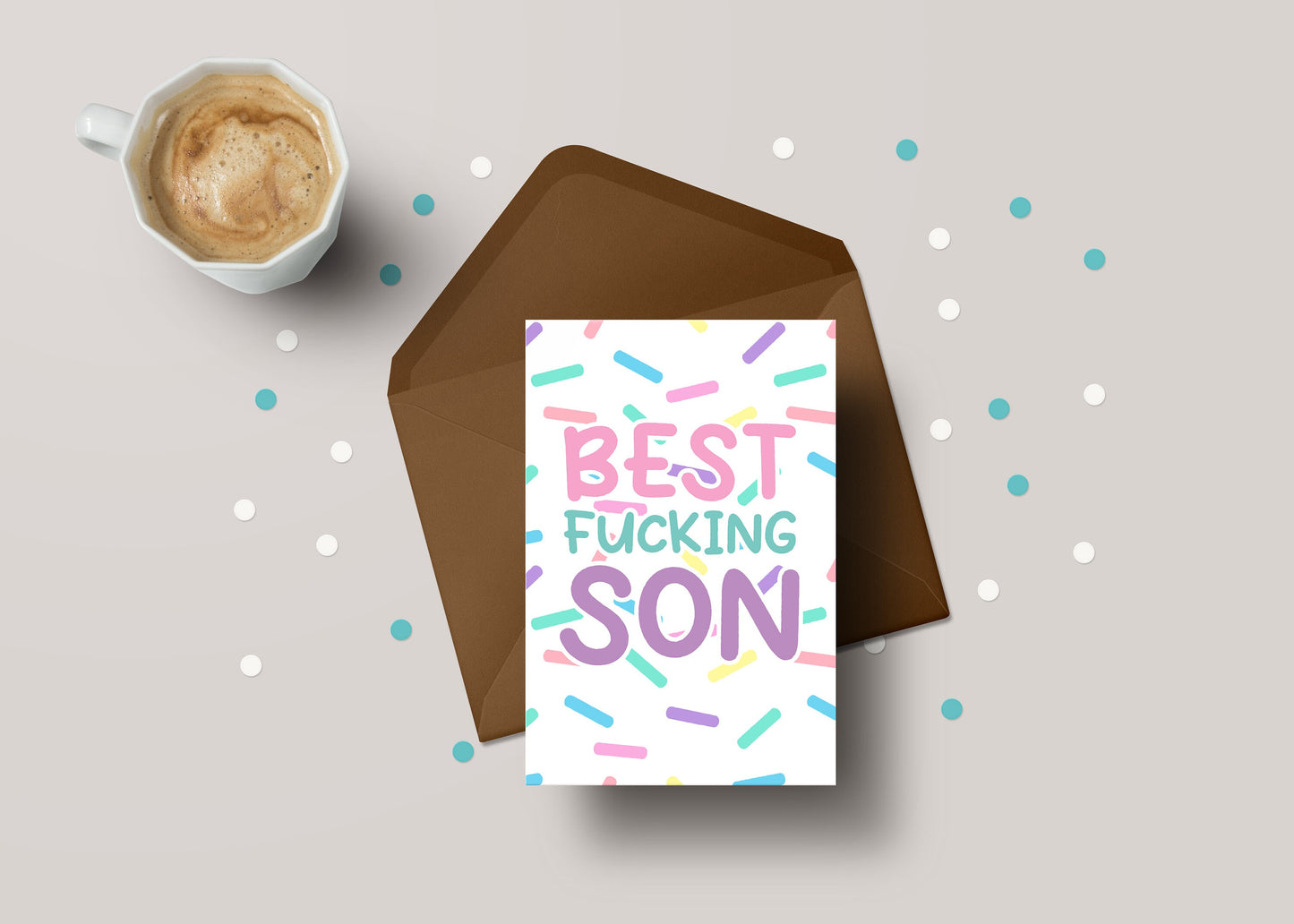 Best Fucking Son – Funny Son Birthday Day Greeting Card – GC66