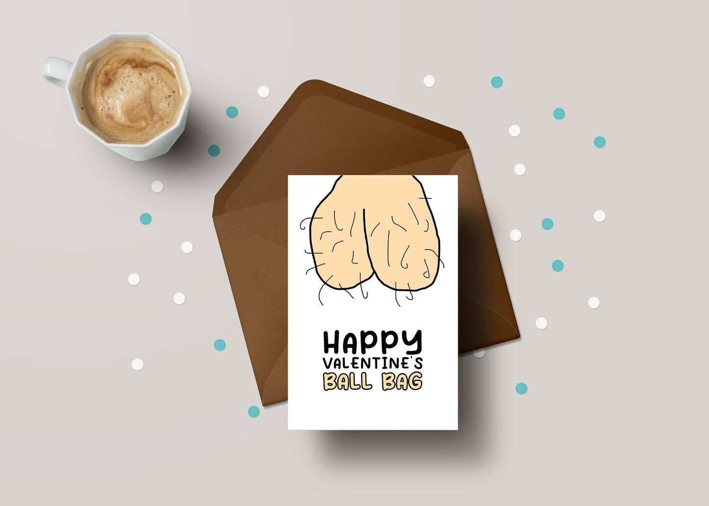 Happy Valentine's Ballbag! - Funny Rude Balls Valentines Greeting Card - GC118