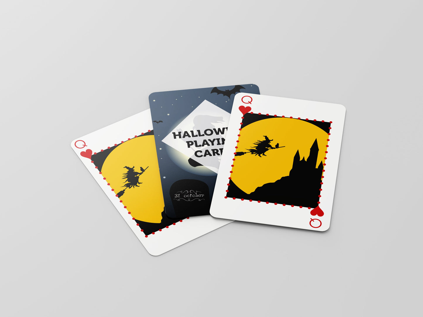 Colourful Halloween Playing Cards - 52 Playing Cards - Card Game, Halloween Game / Birthday Present