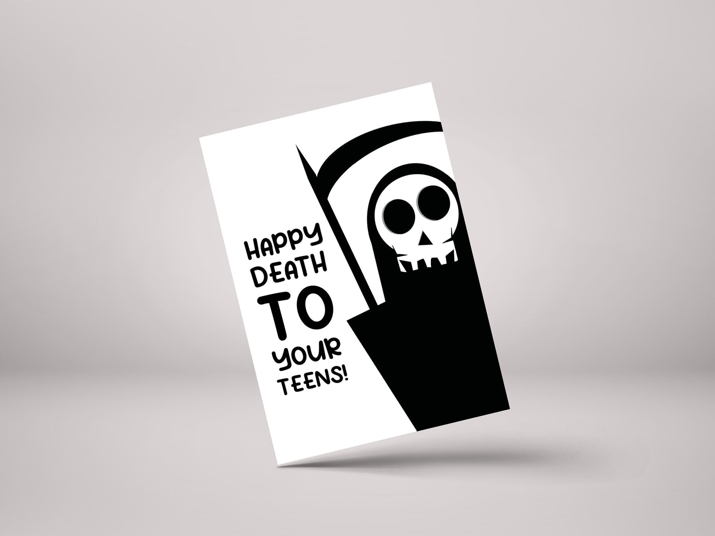 Happy Death To Your Teens - Funny Friend Rude 20th Birthday Greeting Card