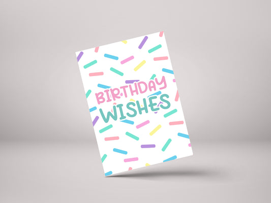 Birthday Wishes Confetti - Friend Birthday Greeting Card