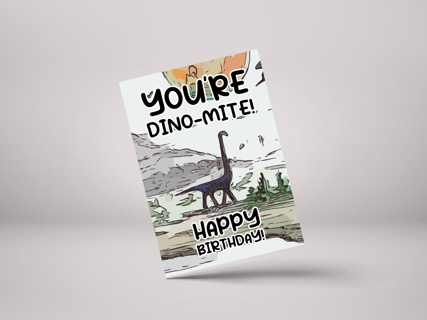 You're Dinomite Happy Birthday! - Funny Dinosaur Personalised Birthday Card