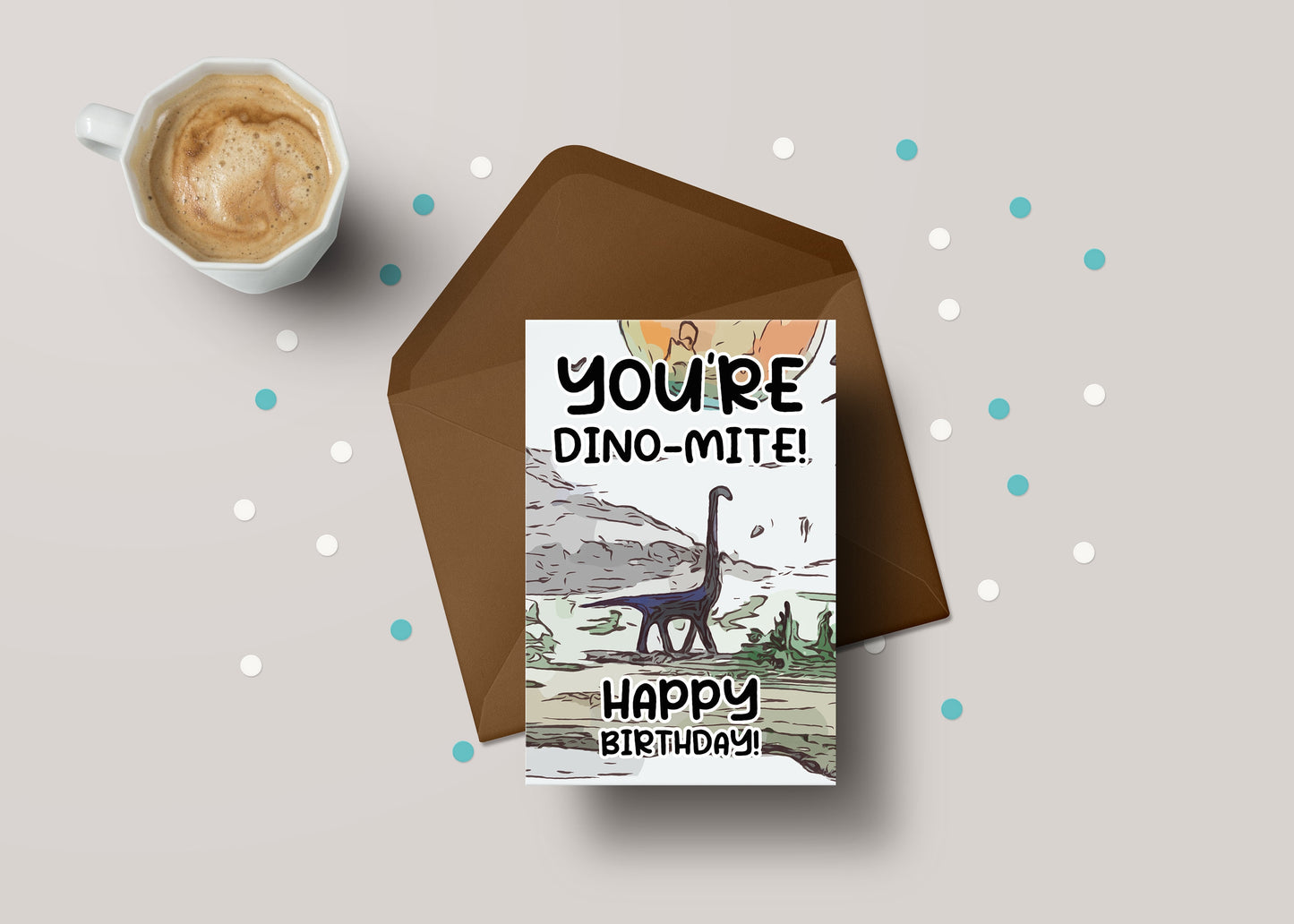 You're Dinomite Happy Birthday! - Funny Dinosaur Personalised Birthday Card