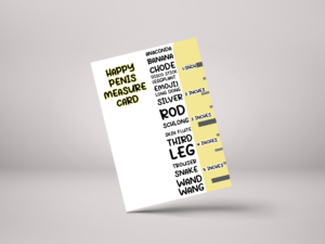 Penis Measuring Card Greeting Card – GC33
