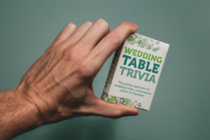 Wedding Table Trivia Cards, Conversation Starters - 52 Pack - Reception Ice Breakers Guest Entertainment Table Games Wedding - Card Pack